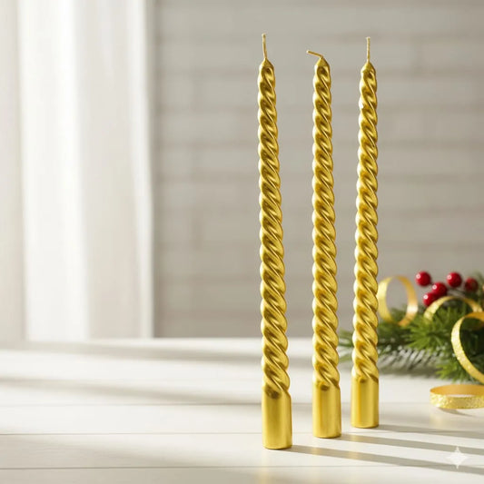 Set 4 Velas Espiral 24 cm Vela Frank Home Chile