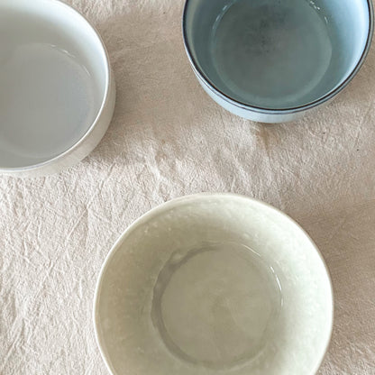 Set 3 Bowls Cerámica Celeste Pastel 15.7cm - Apto Microondas Bowl Frank Home Chile