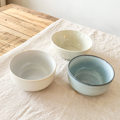 Set 3 Bowls Cerámica Celeste Pastel 15.7cm - Apto Microondas Bowl Frank Home Chile