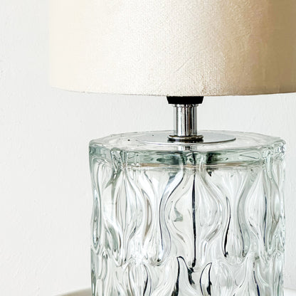 Lámpara de Mesa Base Vidrio Texturado Lampara de mesa y escritorio Frank Home Chile