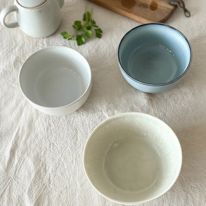 Set 3 Bowls Cerámica Celeste Pastel 15.7cm - Apto Microondas Bowl Frank Home Chile