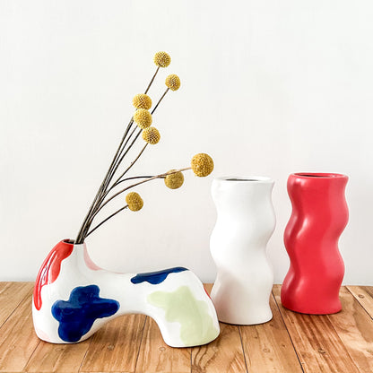 Florero Ondulado Cerámica