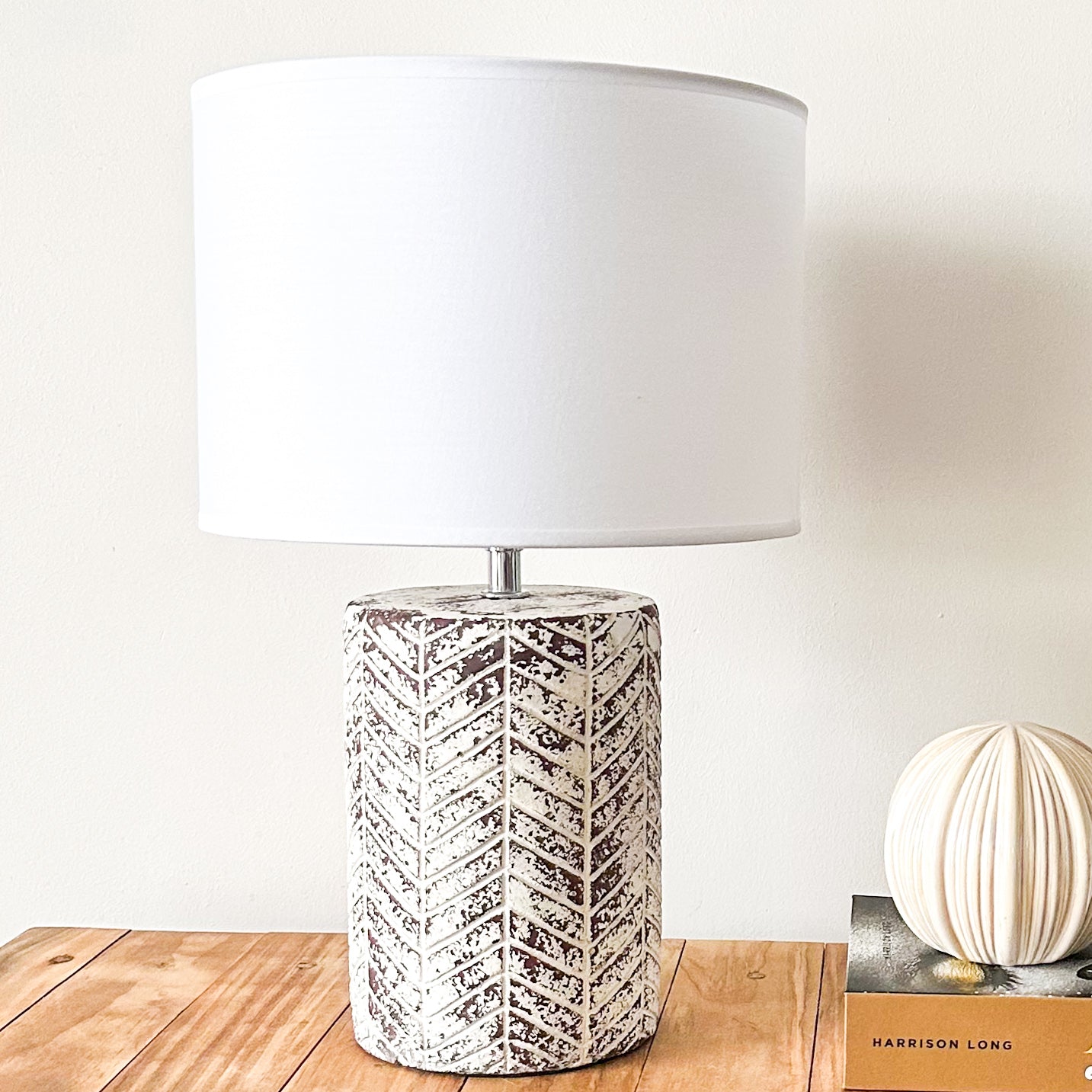 Lámpara de Mesa Cerámica Rústica Espiga Lampara de mesa Frank Home Chile