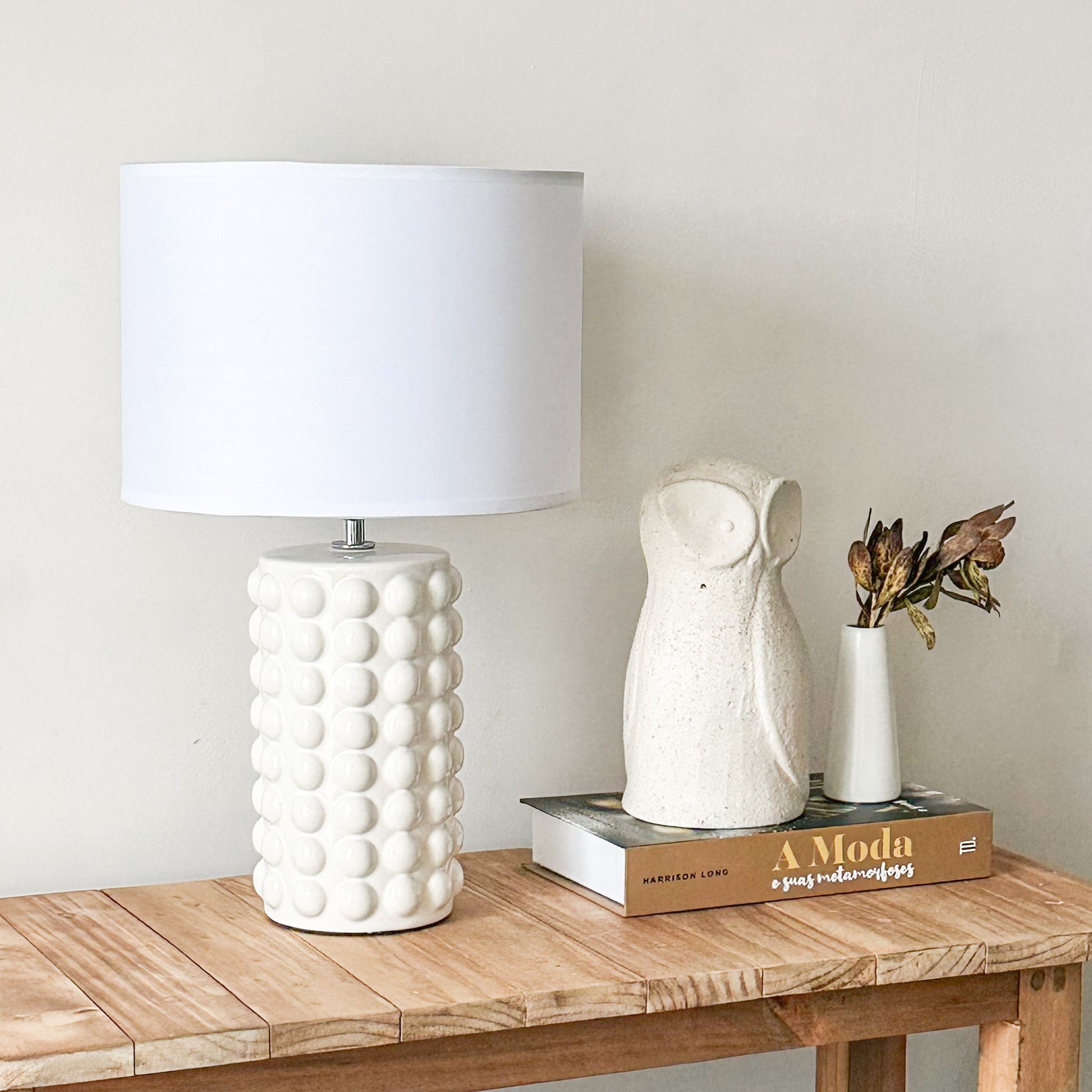 Lámpara Cerámica Esmaltada Volumen Lampara de mesa Frank Home Chile