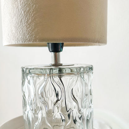 Lámpara de Mesa Base Vidrio Texturado Lampara de mesa y escritorio Frank Home Chile