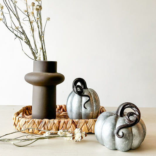Florero cerámica café