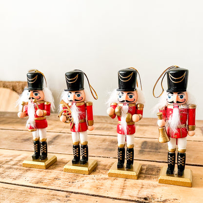 Set 4 Cascanueces Colgantes Navideños 13cm | Frank Home Rojo Adorno Frank Home Chile