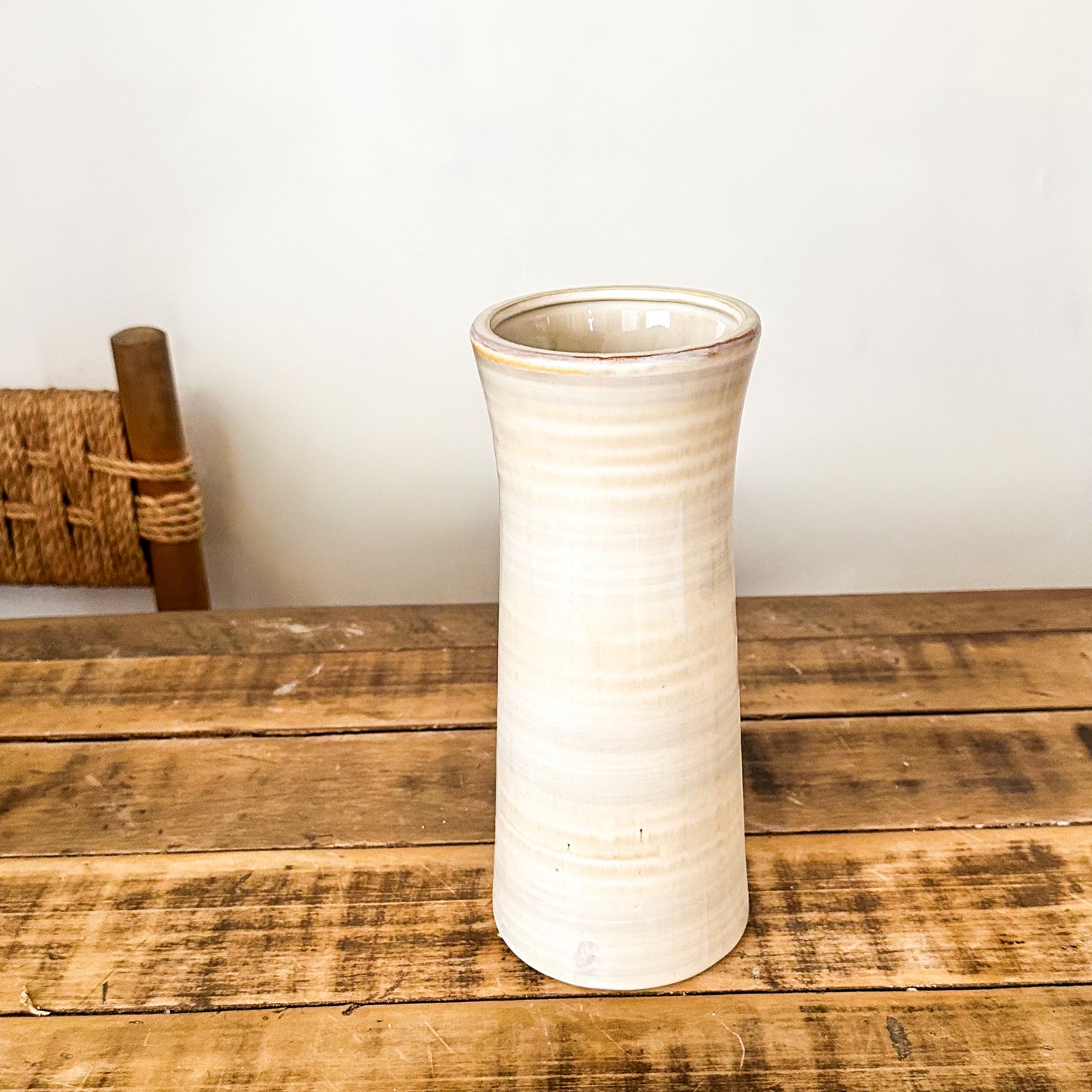 Florero Vaso Cerámica Esmaltada 24.5cm Artesanal | Frank Home Florero Frank Home Chile