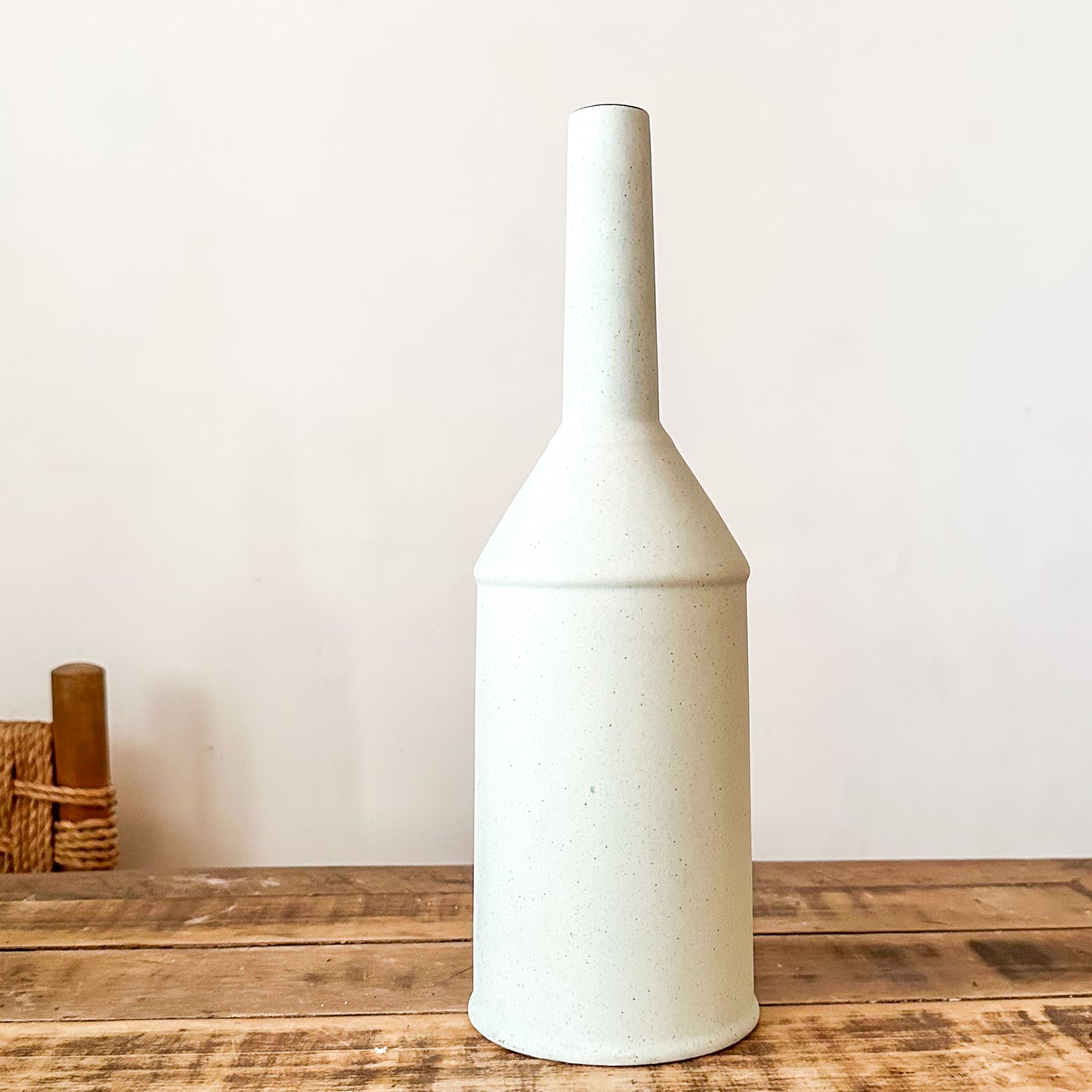 Jarrón Botella Cerámica Mate 40cm Florero Frank Home Chile