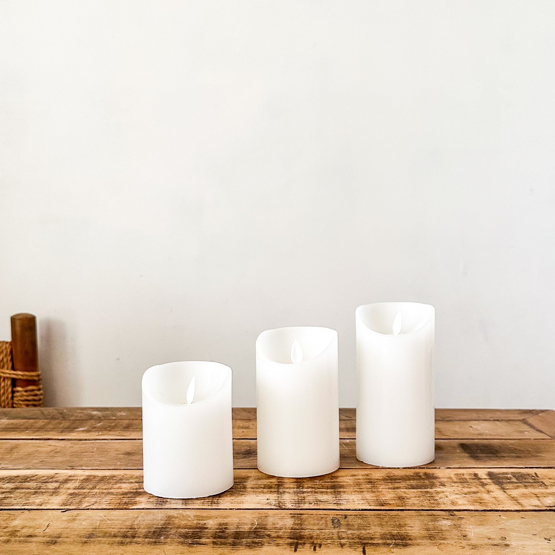 Set 3 Velas Led a Pilas - Iluminación Decorativa Set Velas Frank Home Chile