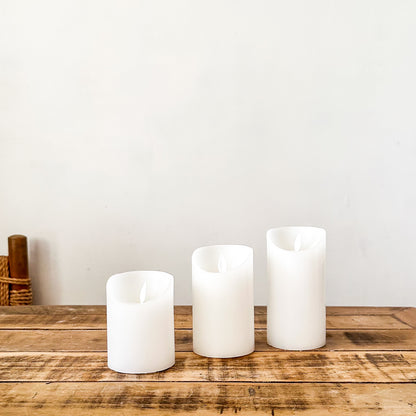 Set 3 Velas Led a Pilas - Iluminación Decorativa Set Velas Frank Home Chile