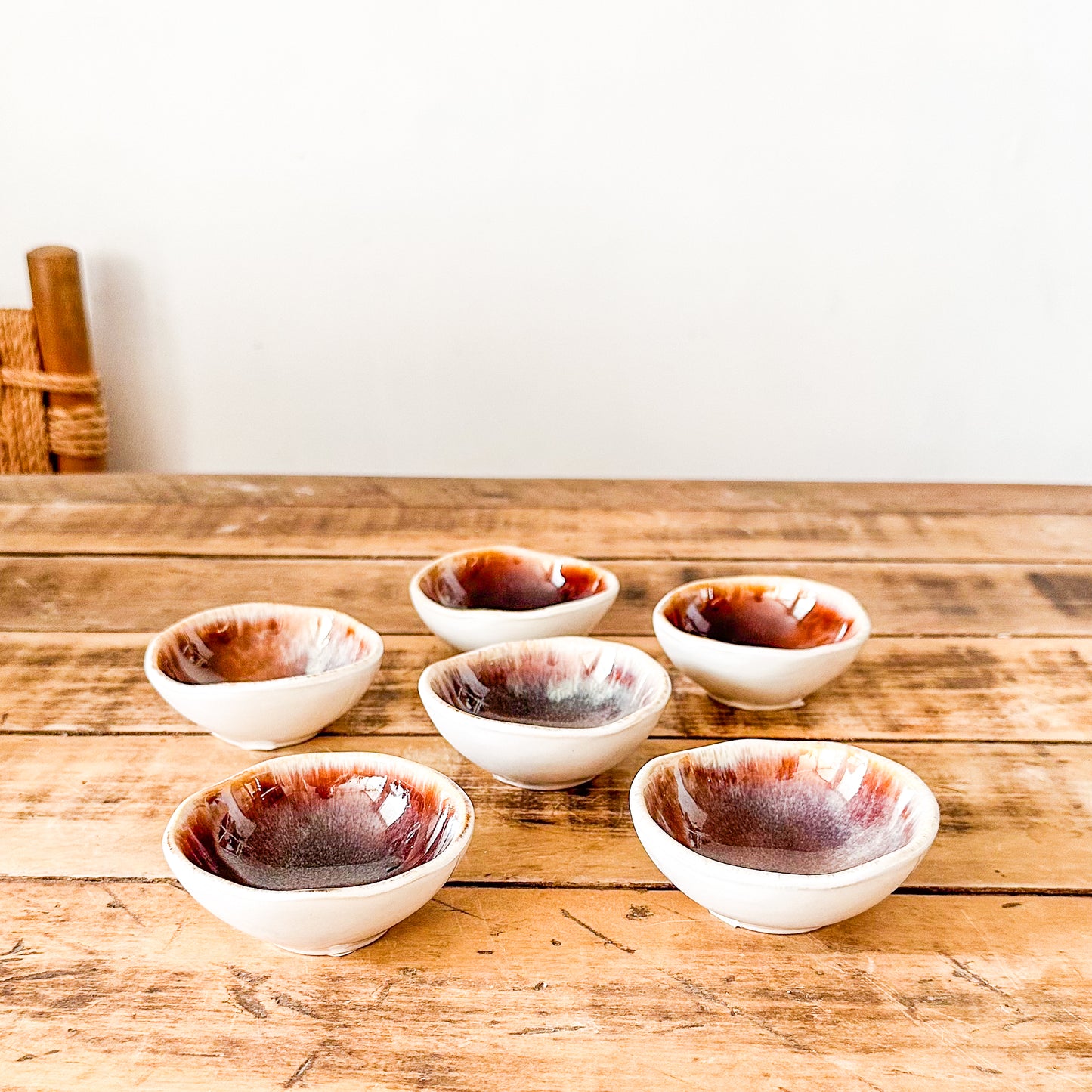 Set 6 Mini Pocillos Cerámica Artesanal - 8-9cm Pack Pocillos Frank Home Chile