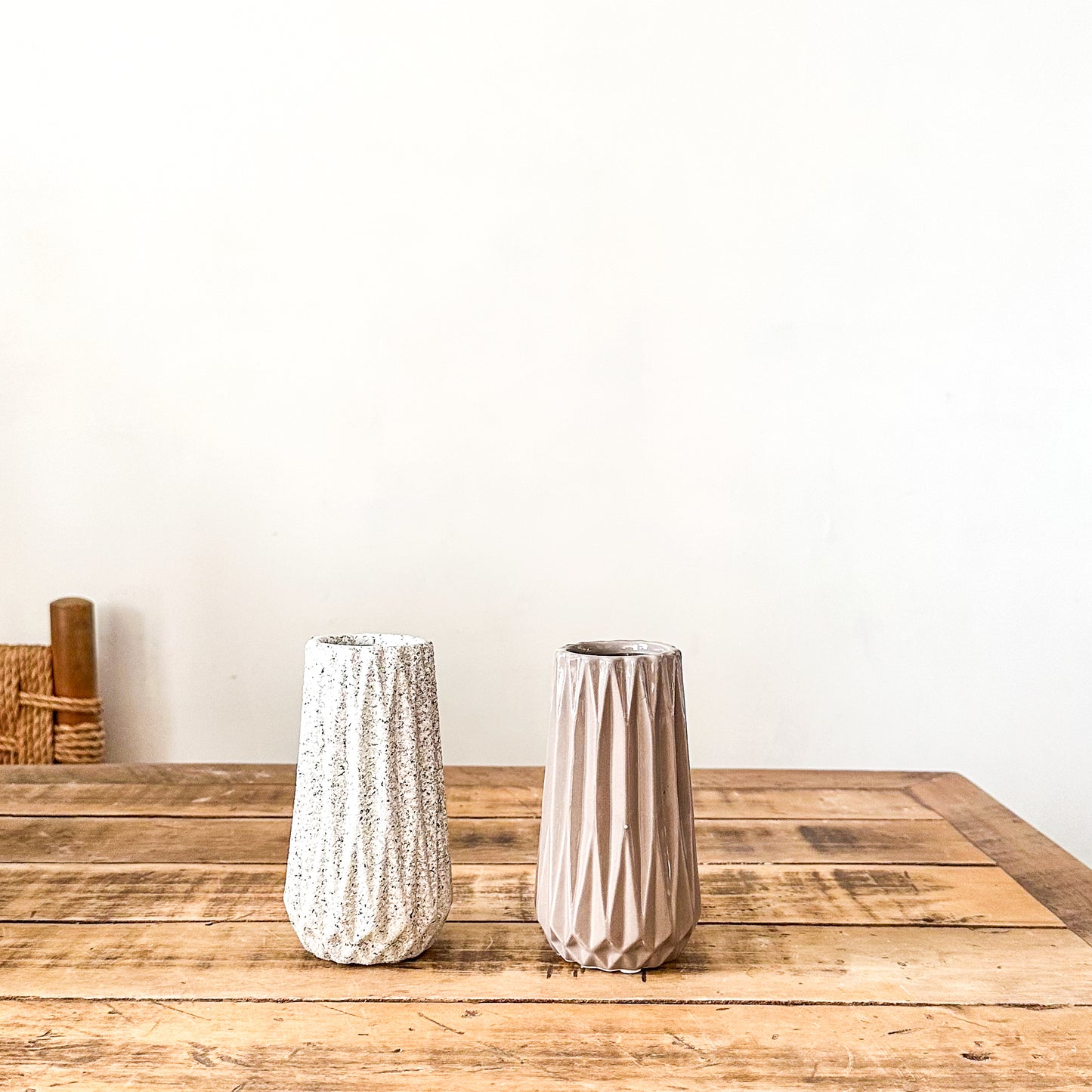 Florero Geométrico Cerámica 15 cm Florero Frank Home Chile