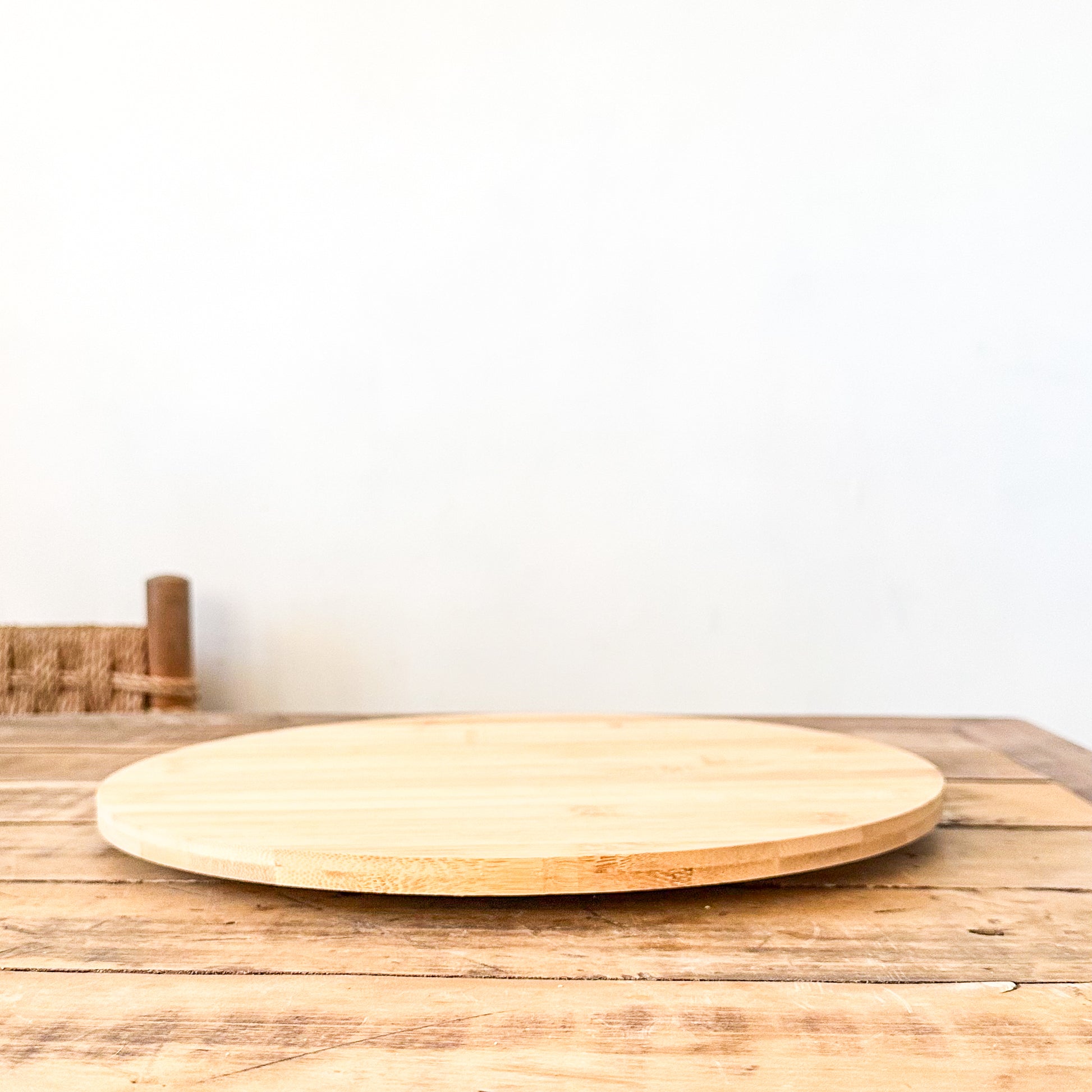 Bandeja Giratoria Bambú 35cm - Diseño Natural Funcional bandeja Frank Home Chile