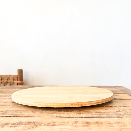 Bandeja Giratoria Bambú 35cm - Diseño Natural Funcional bandeja Frank Home Chile