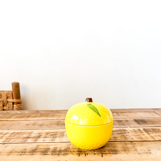 Contenedor Cerámica Limón - Diseño Decorativo Funcional frasco Frank Home Chile