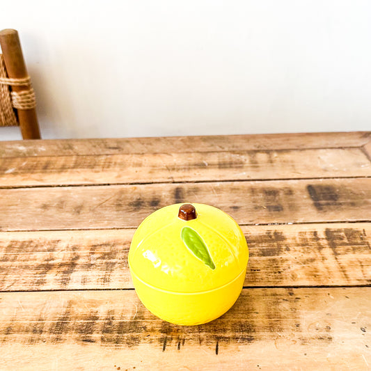 Contenedor Cerámica Limón - Diseño Decorativo Funcional frasco Frank Home Chile