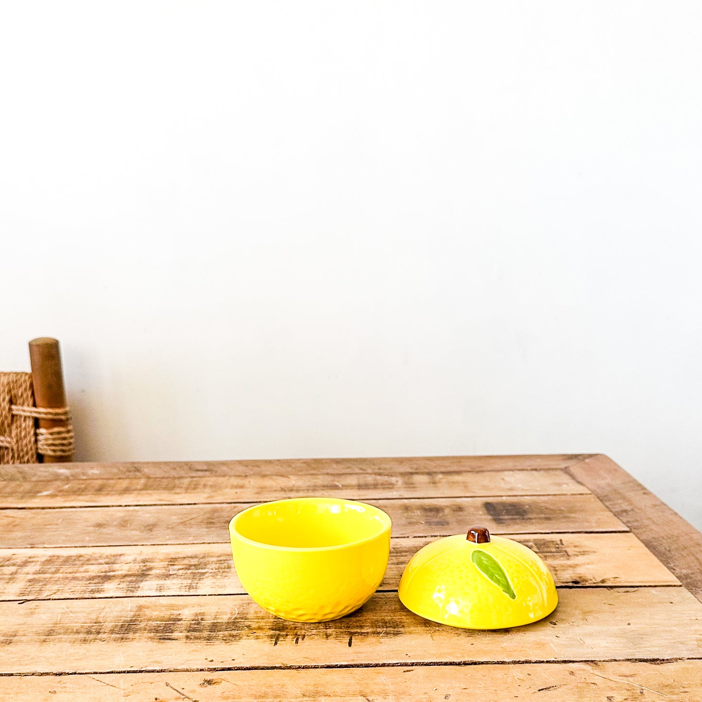 Contenedor Cerámica Limón - Diseño Decorativo Funcional frasco Frank Home Chile