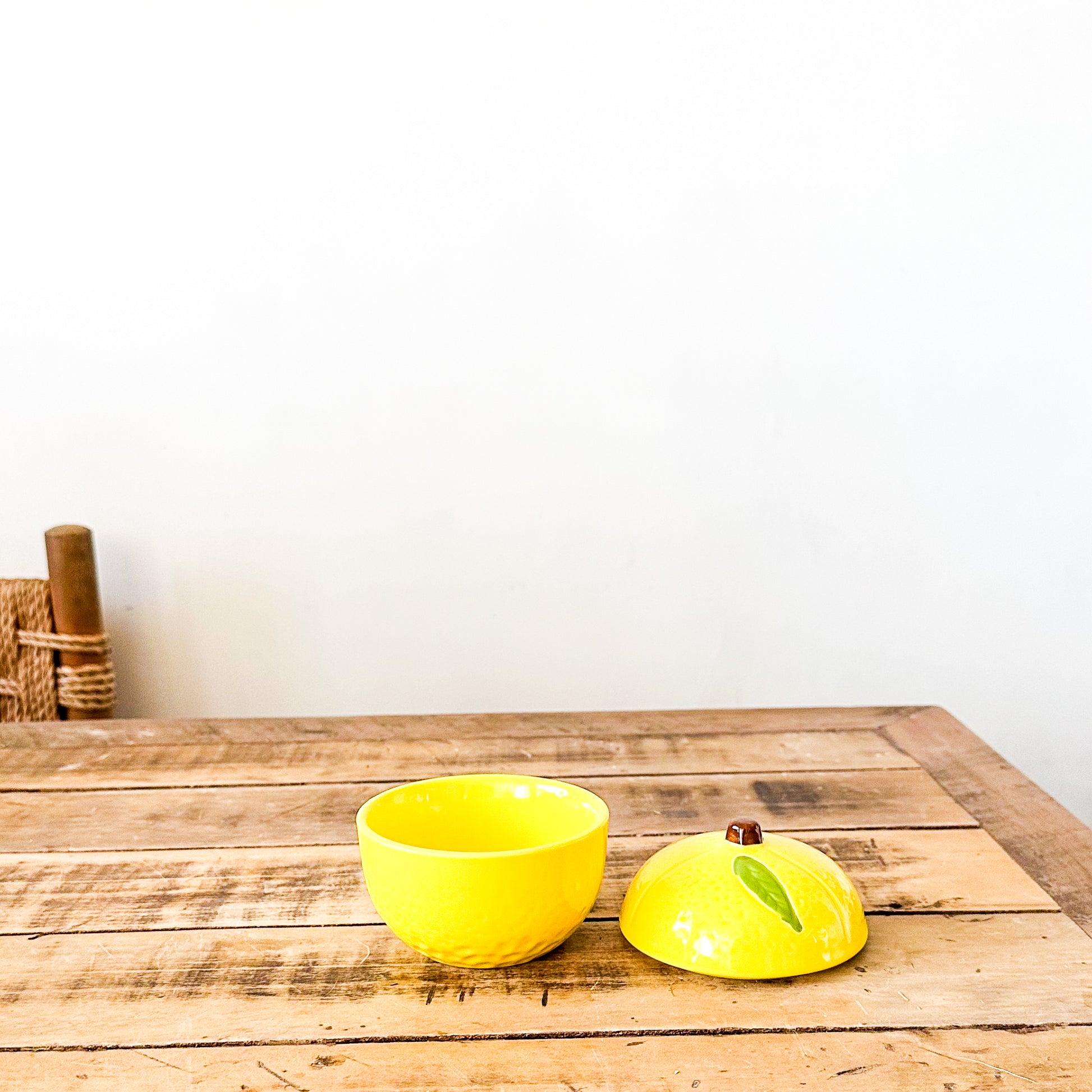 Contenedor Cerámica Limón - Diseño Decorativo Funcional frasco Frank Home Chile