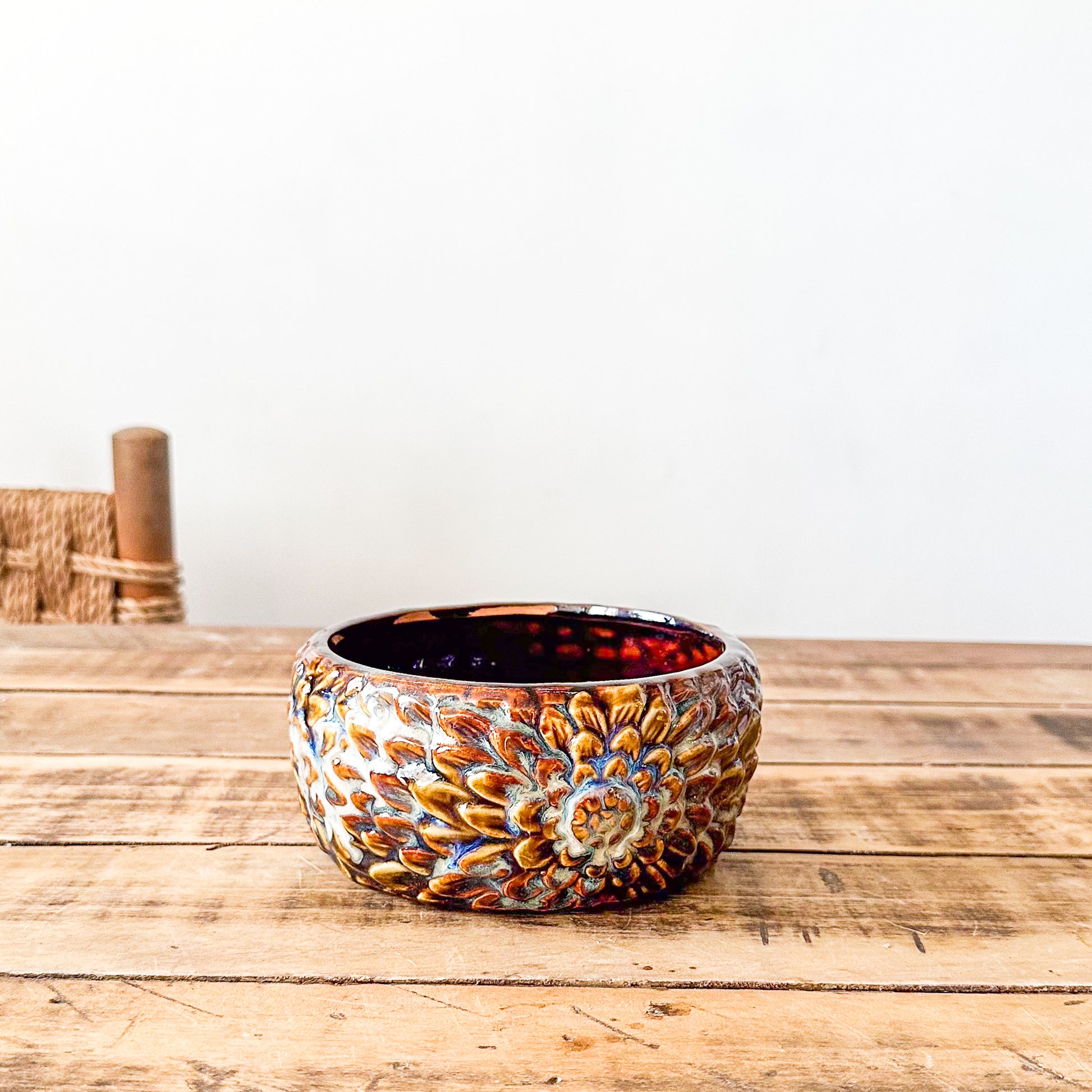 Florero Centro de Mesa Cerámica Esmaltada 15cm Florero Frank Home Chile