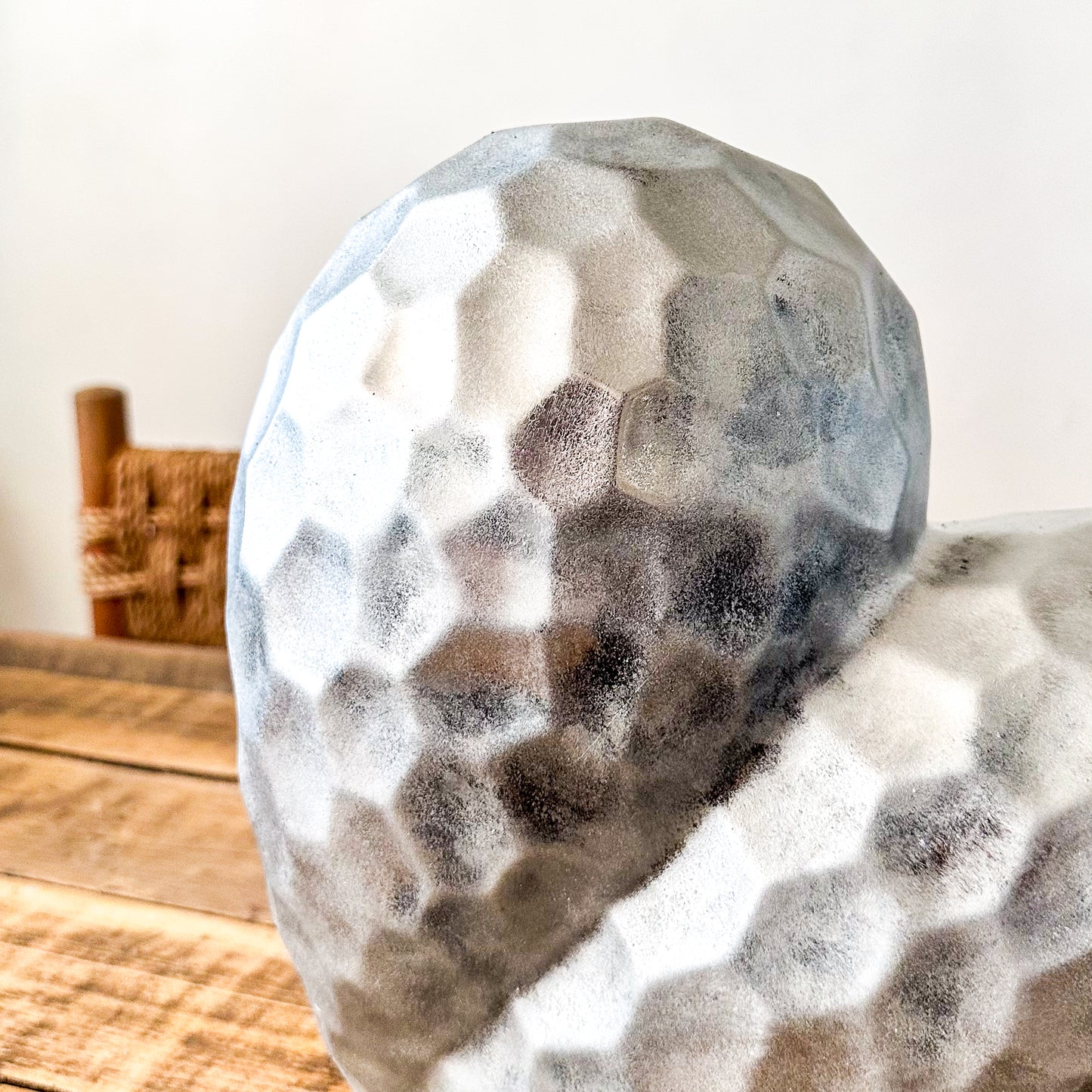 Adorno Corazón Cerámica Esmaltado Envejecido Metálico Facetado Adorno Frank Home Chile