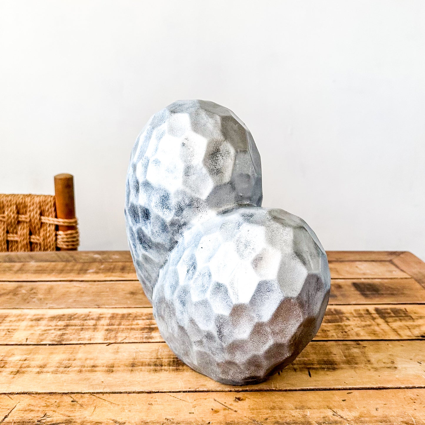 Adorno Corazón Cerámica Esmaltado Envejecido Metálico Facetado Adorno Frank Home Chile