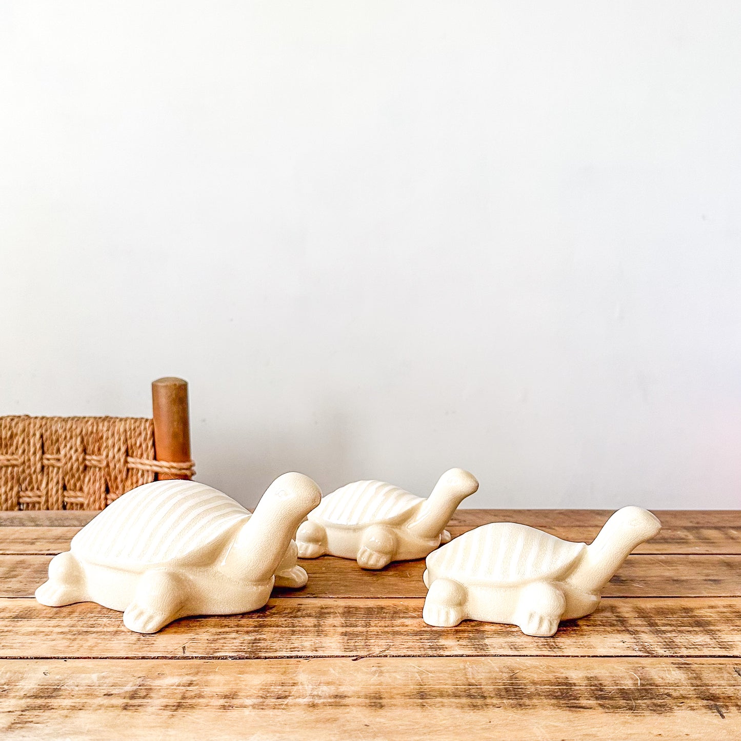 Set 3 Tortugas Cerámica Esmaltada - Adorno Decorativo | Frank Home Adorno Frank Home Chile