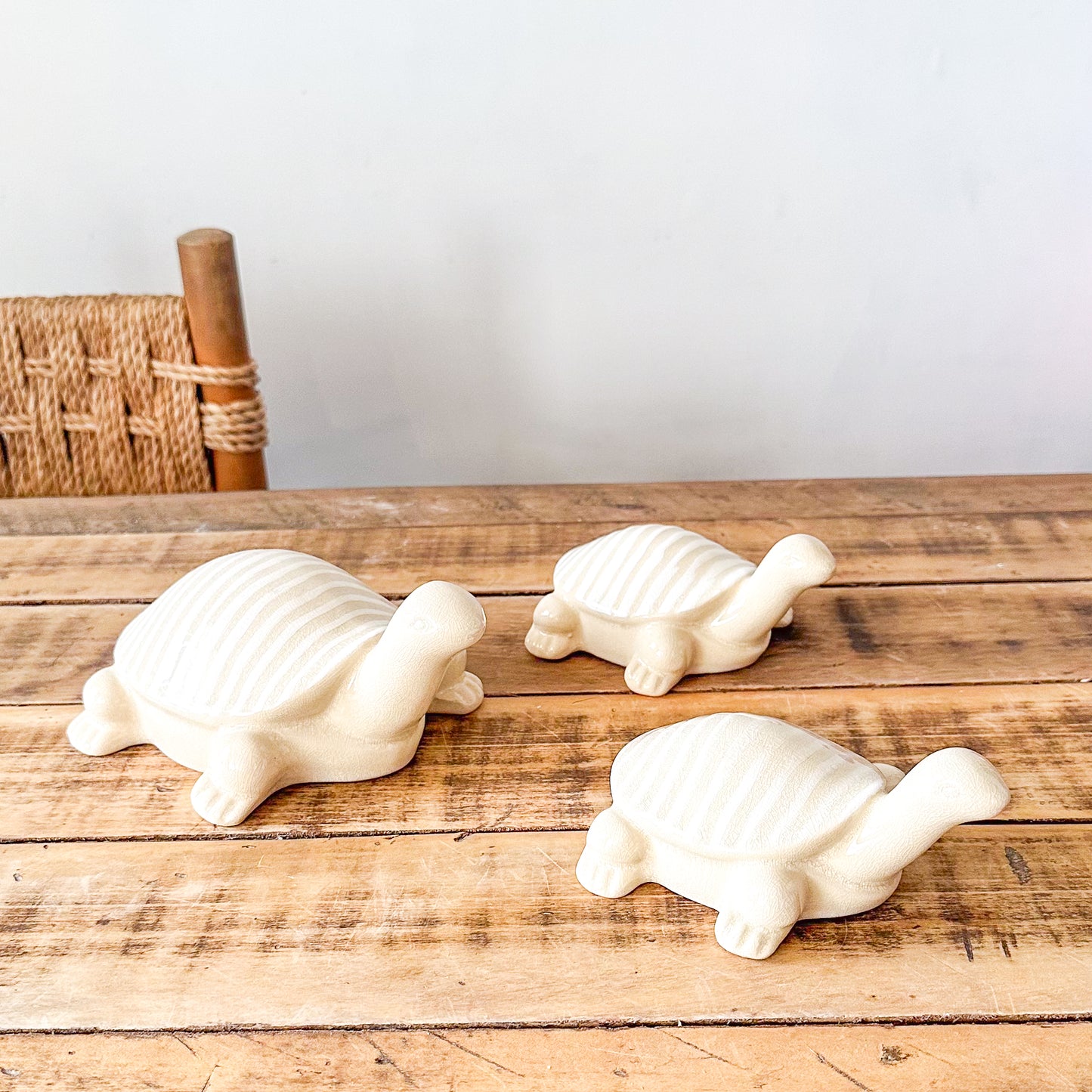 Set 3 Tortugas Cerámica Esmaltada - Adorno Decorativo | Frank Home Adorno Frank Home Chile