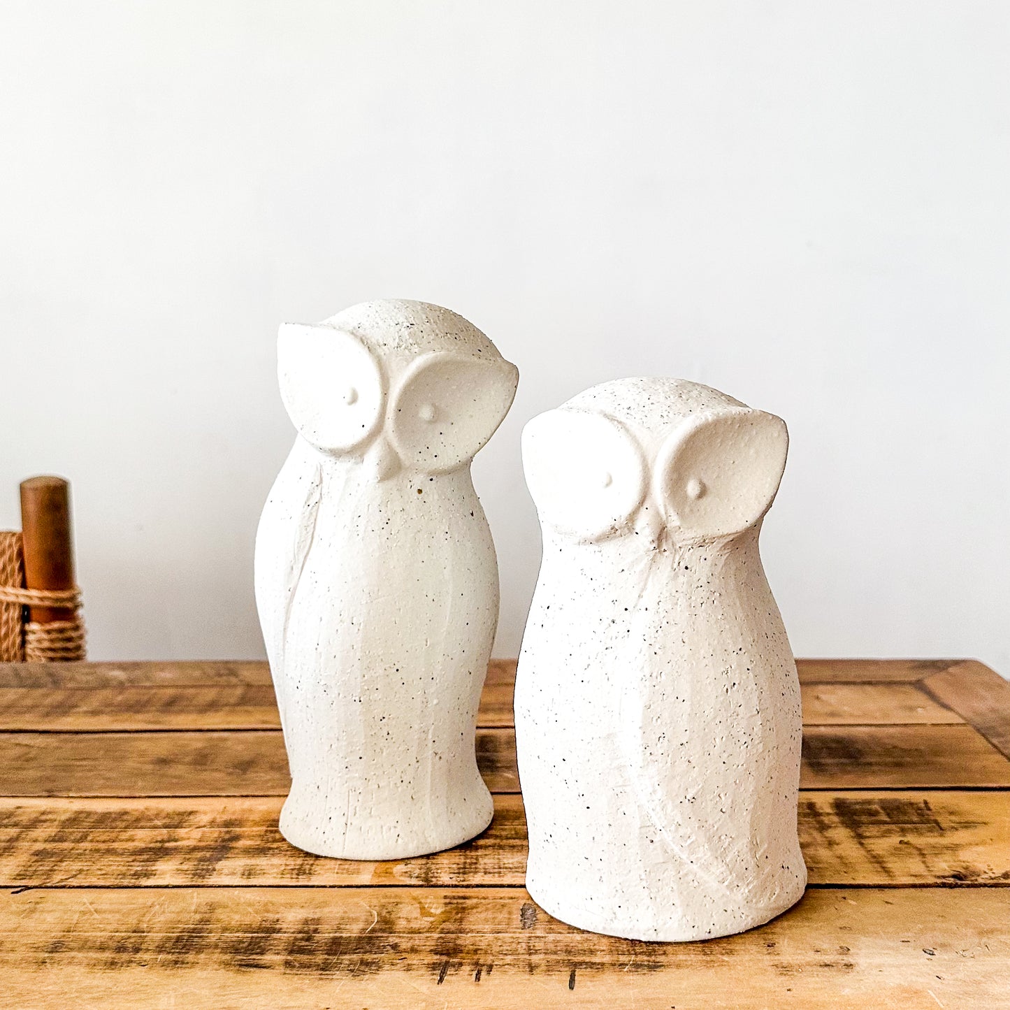 Adorno Búho Cerámica Texturada Dos Tamaños Adorno Frank Home Chile