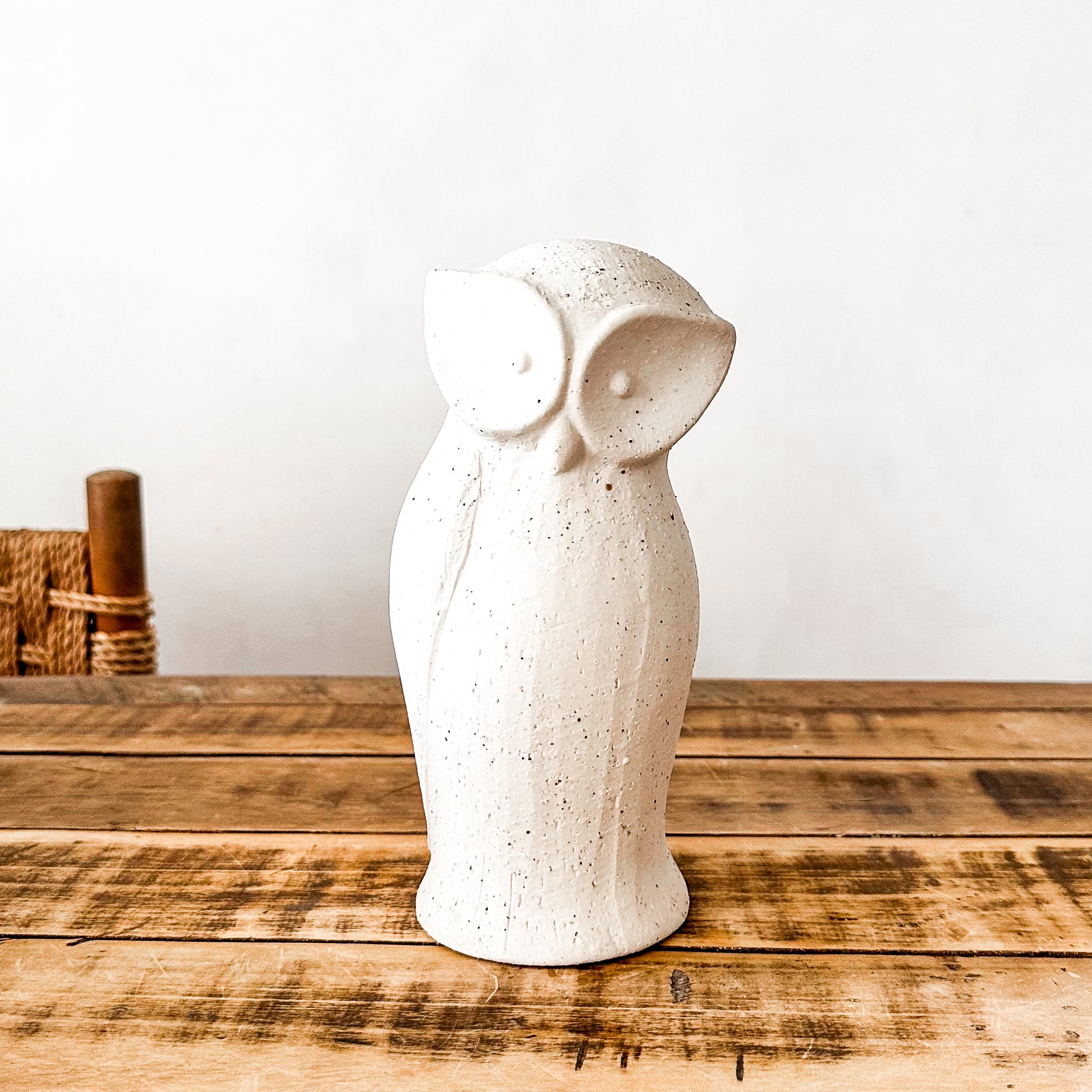 Adorno Búho Cerámica Texturada Dos Tamaños Grande Adorno Frank Home Chile