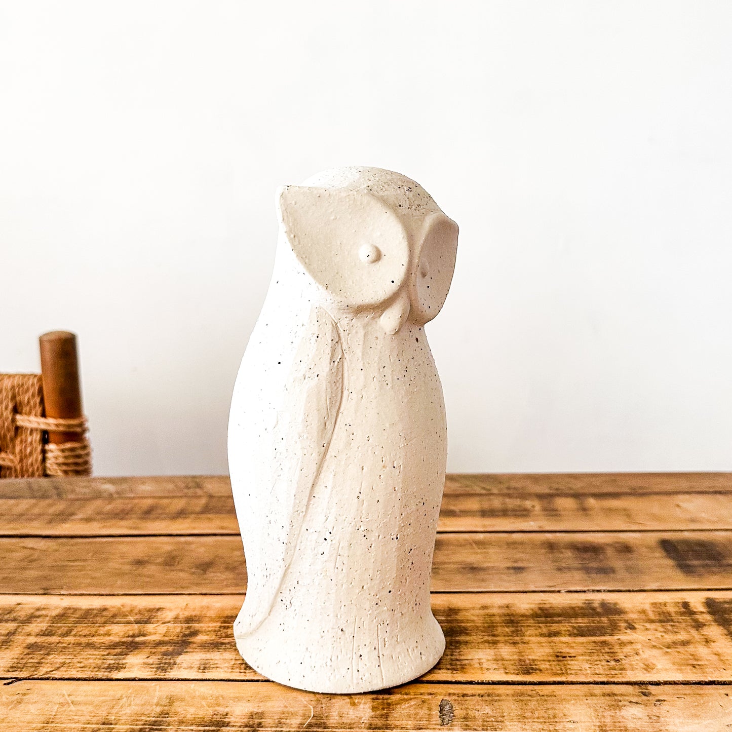 Adorno Búho Cerámica Texturada Dos Tamaños Adorno Frank Home Chile