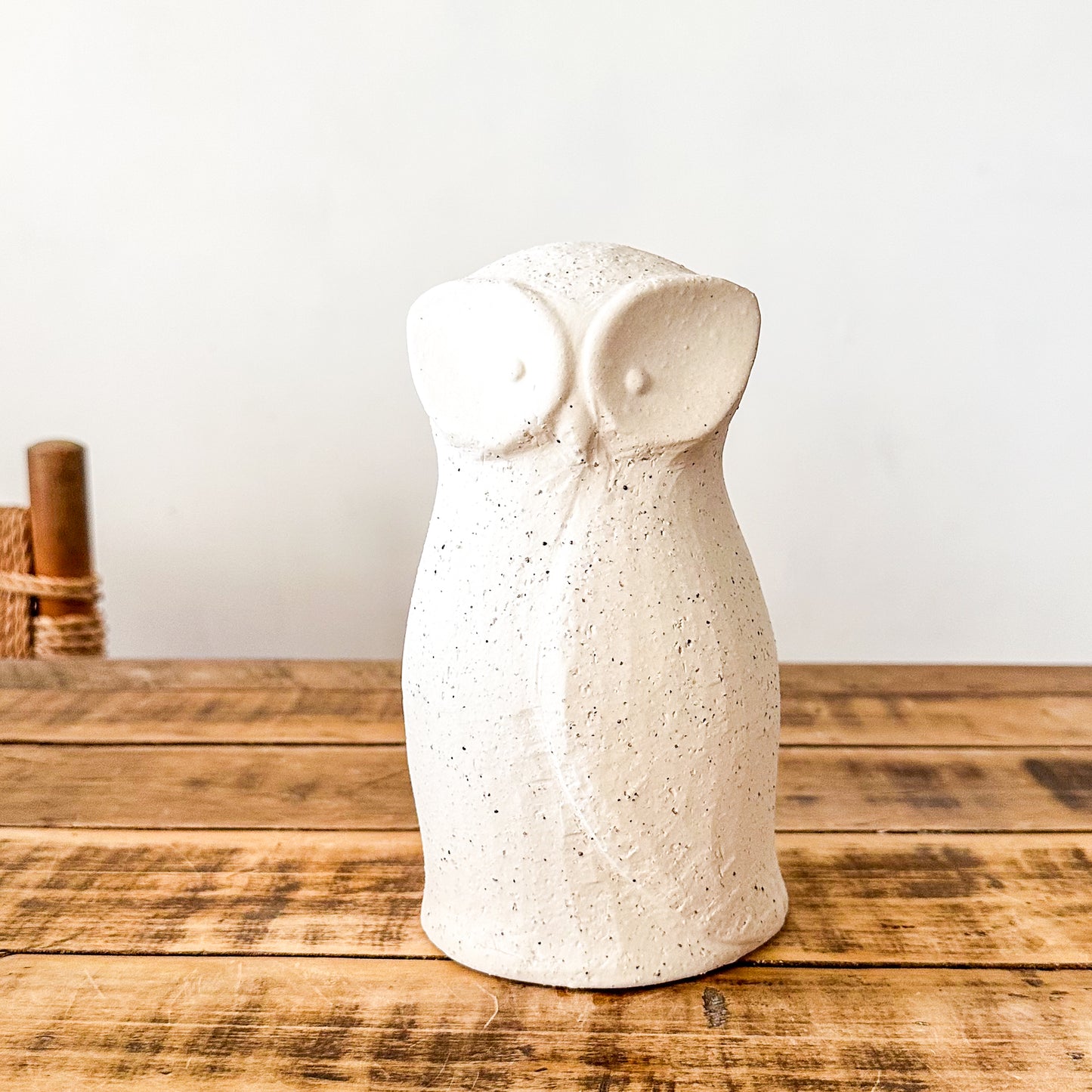 Adorno Búho Cerámica Texturada Dos Tamaños Mediano Adorno Frank Home Chile