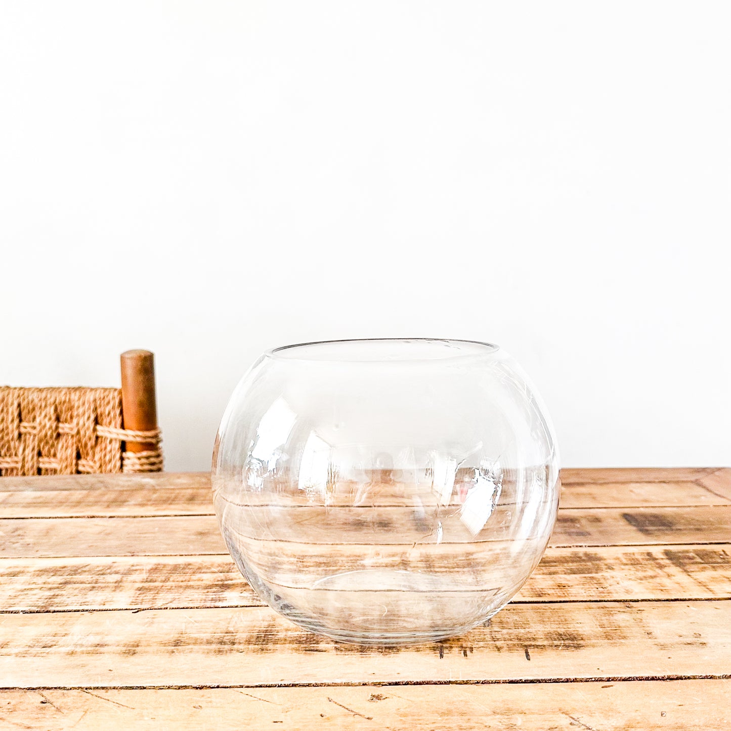 Florero Tipo Pecera Vidrio 18cm - Diseño Versátil | Frank Home Florero Frank Home Chile