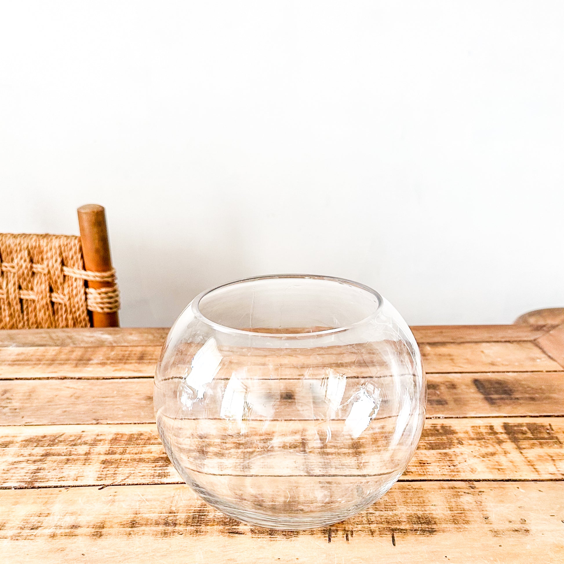 Florero Tipo Pecera Vidrio 18cm - Diseño Versátil | Frank Home Florero Frank Home Chile