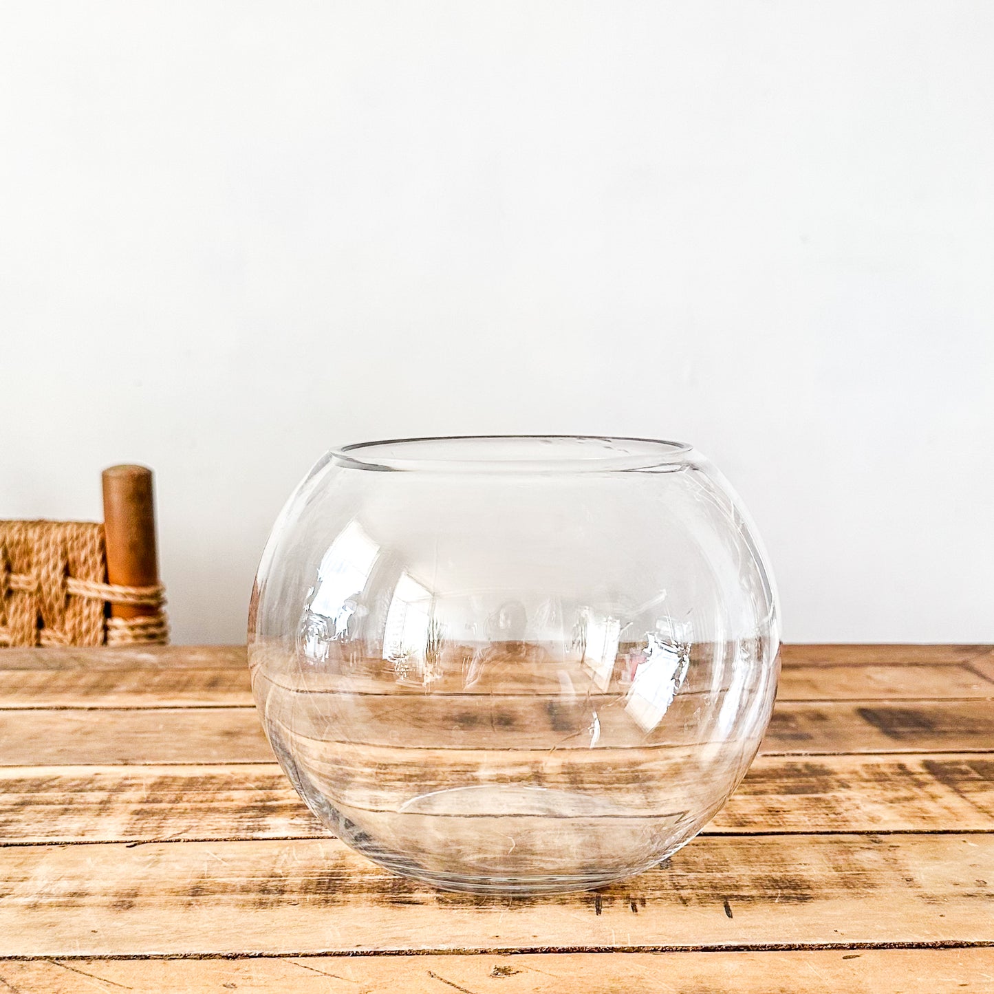 Florero Tipo Pecera Vidrio 18cm - Diseño Versátil | Frank Home Florero Frank Home Chile