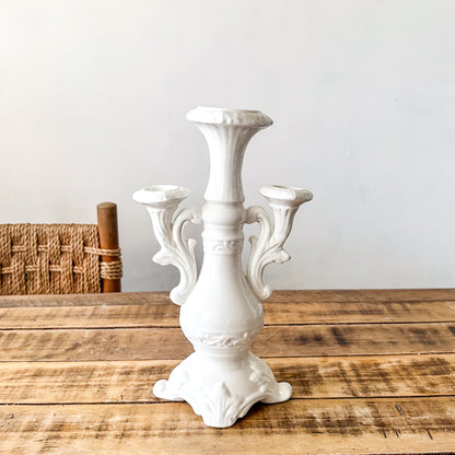 Candelabro Cerámica Esmaltada 3 Brazos - Diseño Elegante Clásico Candelabro Frank Home Chile