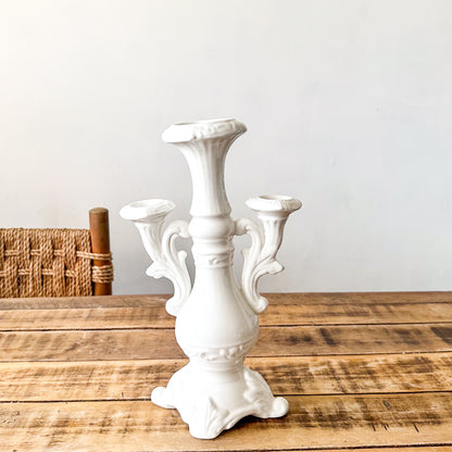 Candelabro Cerámica Esmaltada 3 Brazos - Diseño Elegante Clásico Candelabro Frank Home Chile