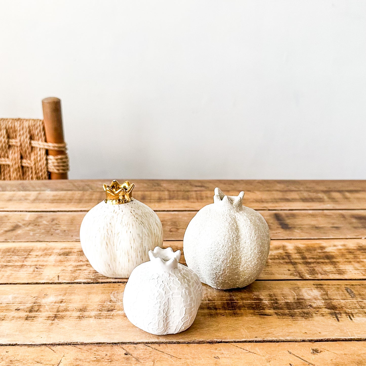 Floreros Granada Cerámica Esmaltada y Texturada | 3 Tamaños Florero Frank Home Chile