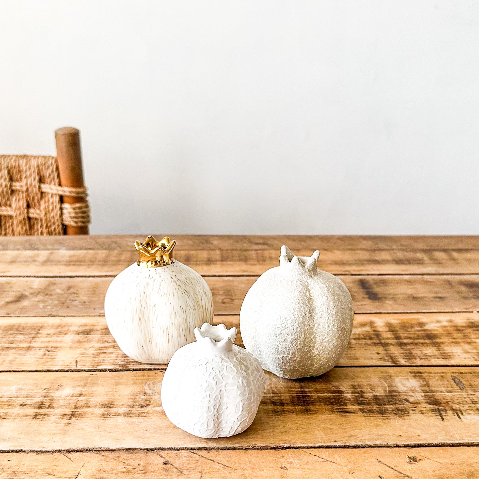 Floreros Granada Cerámica Esmaltada y Texturada | 3 Tamaños Florero Frank Home Chile