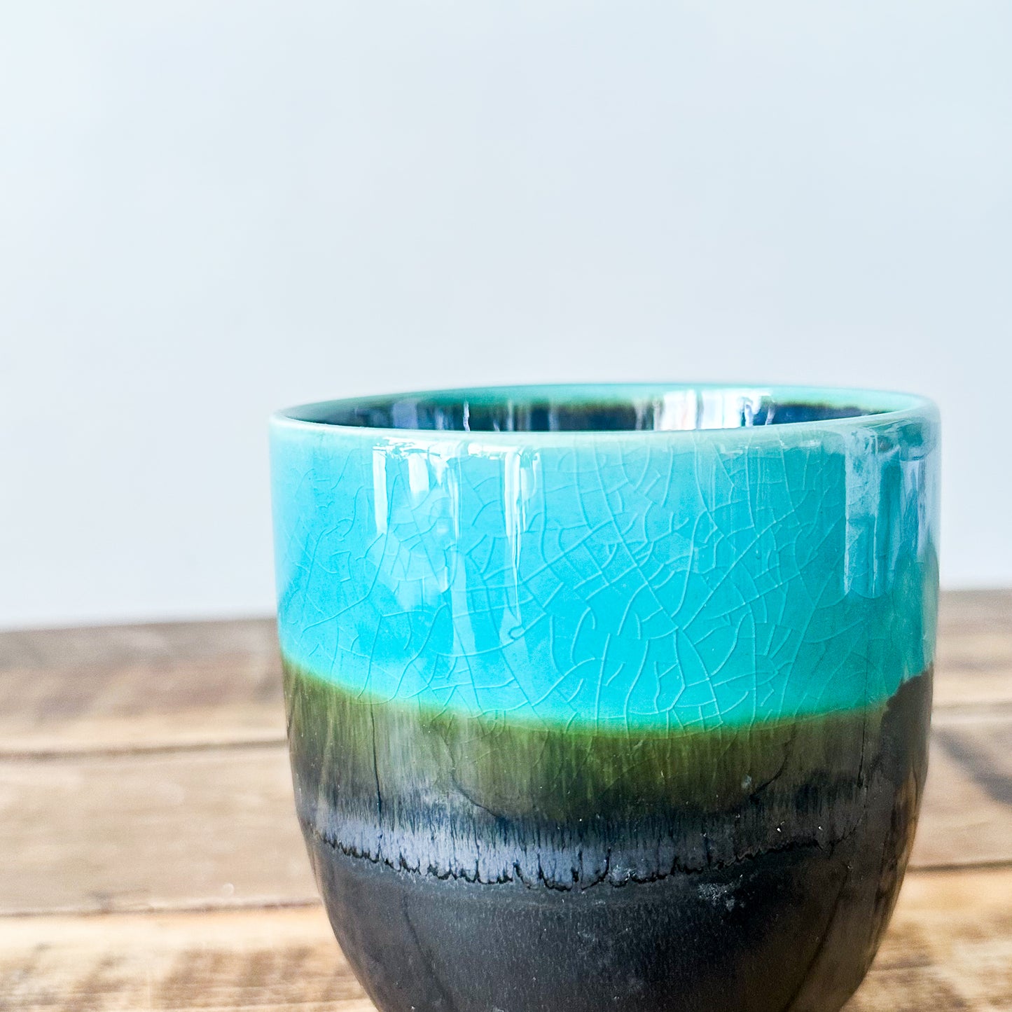 Porta Macetero Cerámica Bicolor Porta Macetero Frank Home Chile