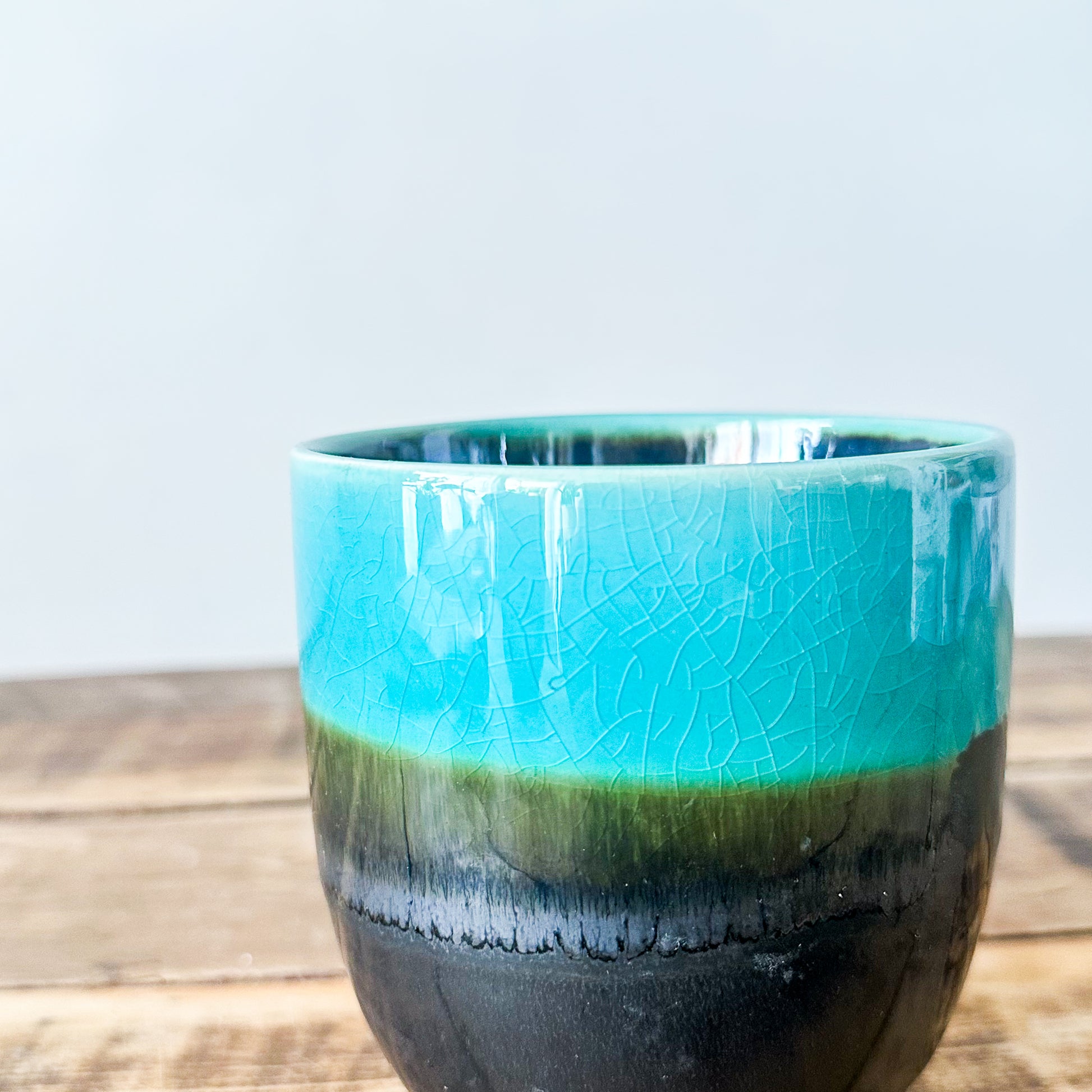 Porta Macetero Cerámica Bicolor Porta Macetero Frank Home Chile