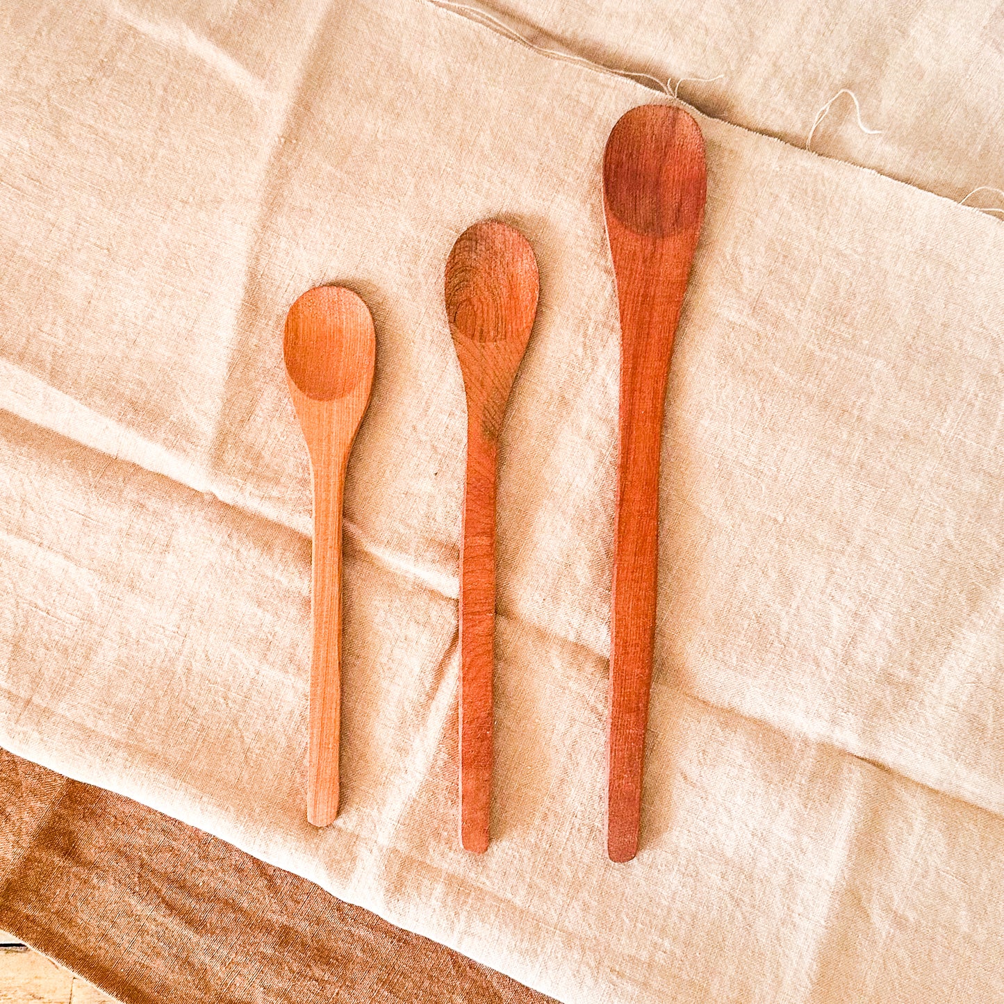 Set 3 Cucharas Madera Alerce Nativa Artesanal Set Cucharas Frank Home Chile