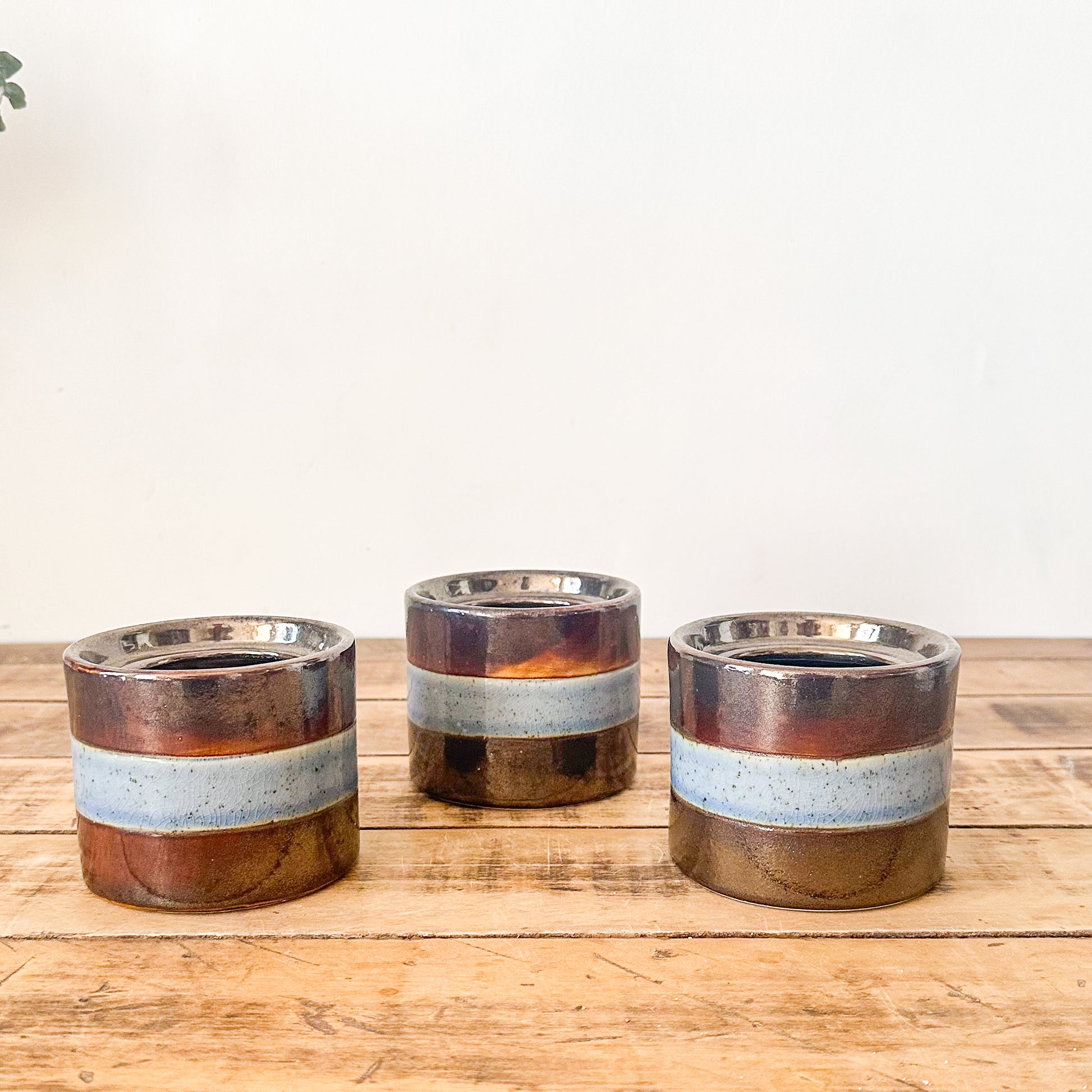 Macetero Cerámica Terminación Bronce 10x8,5 cm Macetero Frank Home Chile