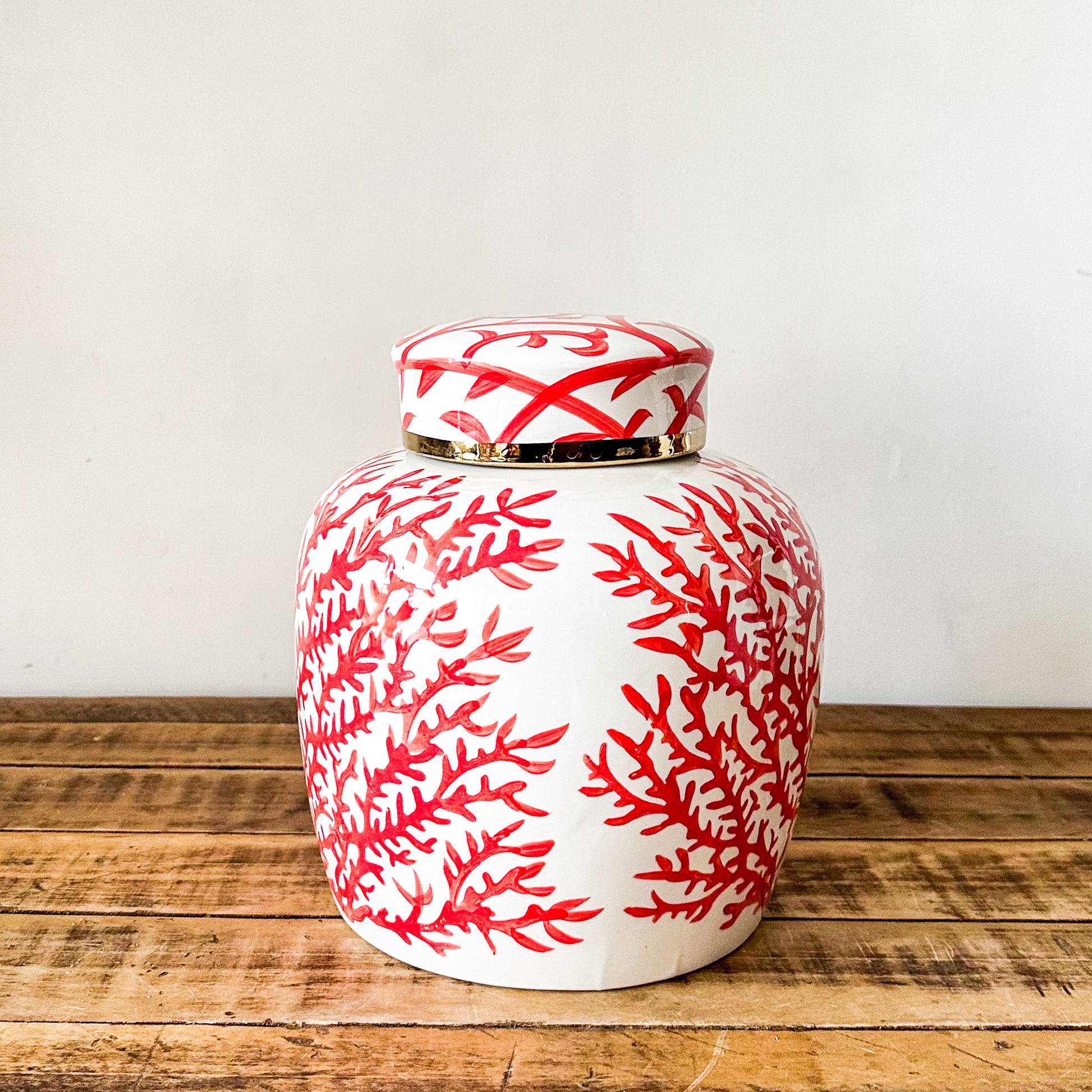 Ánfora Cerámica Esmaltada Pintada a Mano Anfora Frank Home Chile