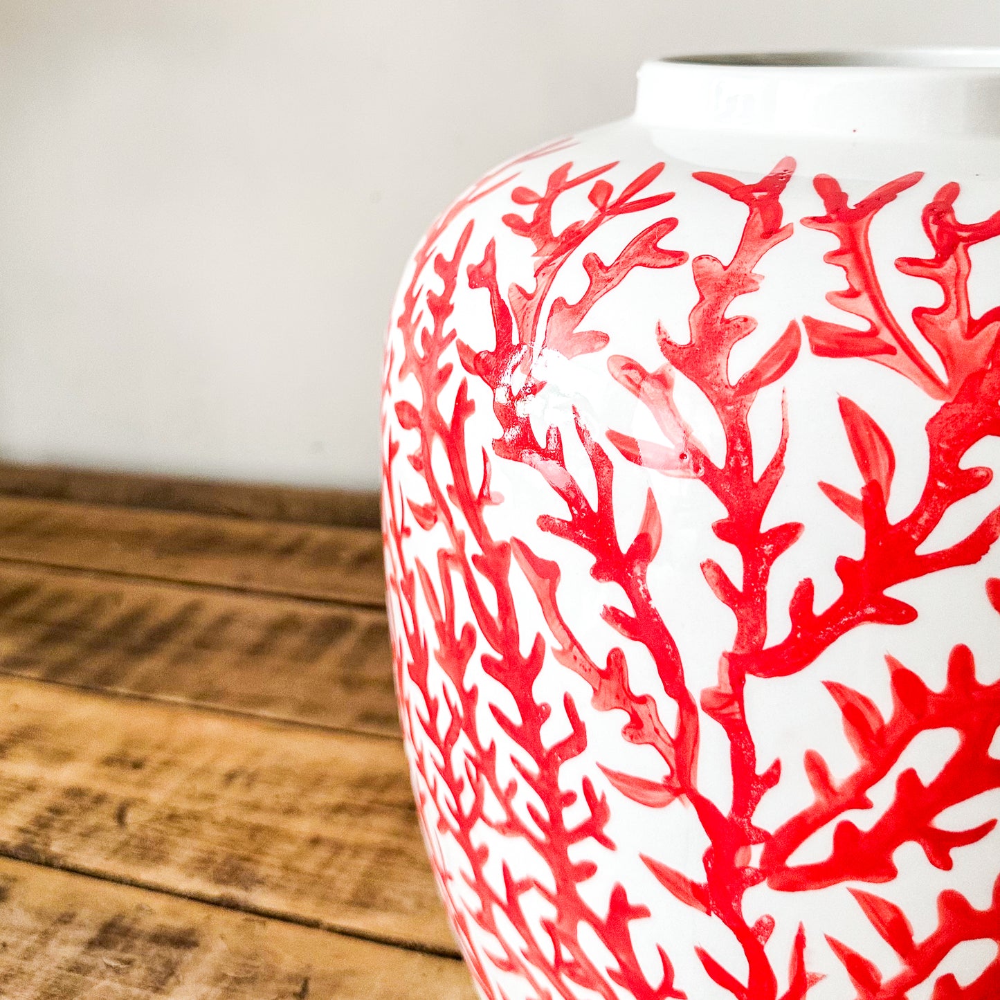 Ánfora Cerámica Esmaltada Pintada a Mano Anfora Frank Home Chile