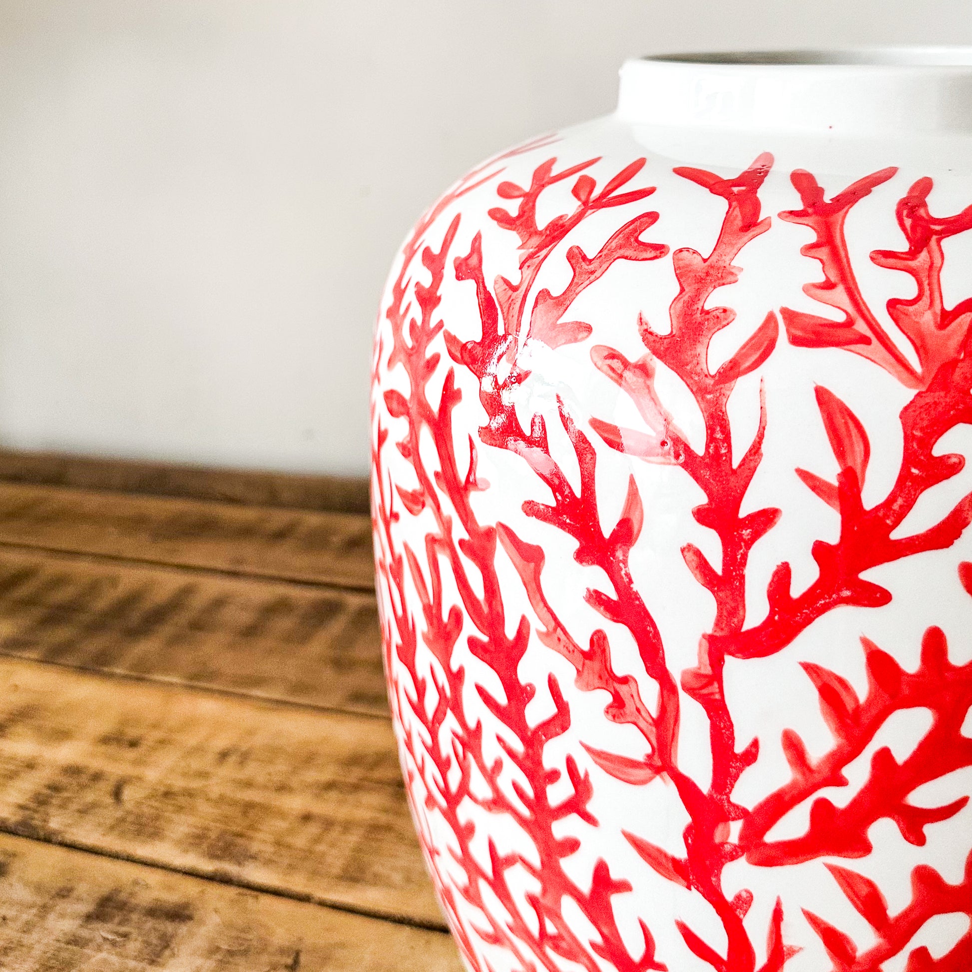 Ánfora Cerámica Esmaltada Pintada a Mano Anfora Frank Home Chile