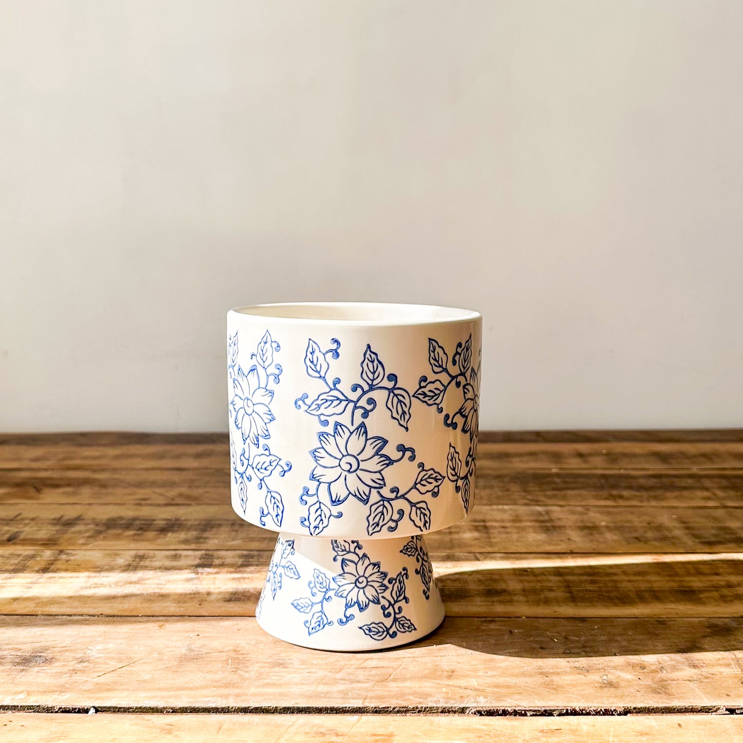 Macetero Cerámica Esmaltada Print Flores