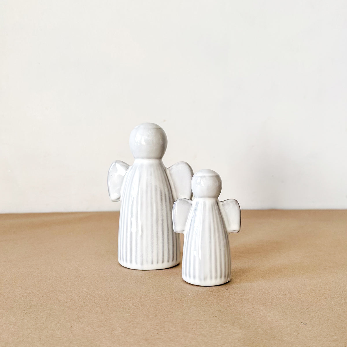 Set 2 Ángeles Cerámica Esmaltada Adorno Frank Home Chile