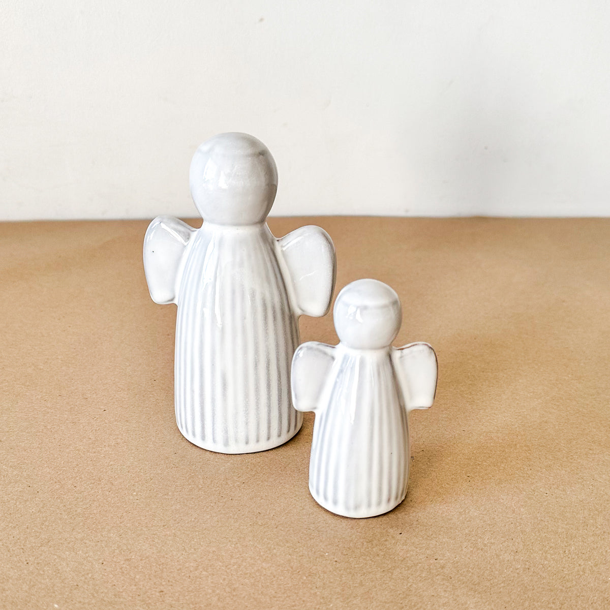 Set 2 Ángeles Cerámica Esmaltada Adorno Frank Home Chile