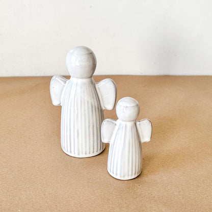 Set 2 Ángeles Cerámica Esmaltada Adorno Frank Home Chile